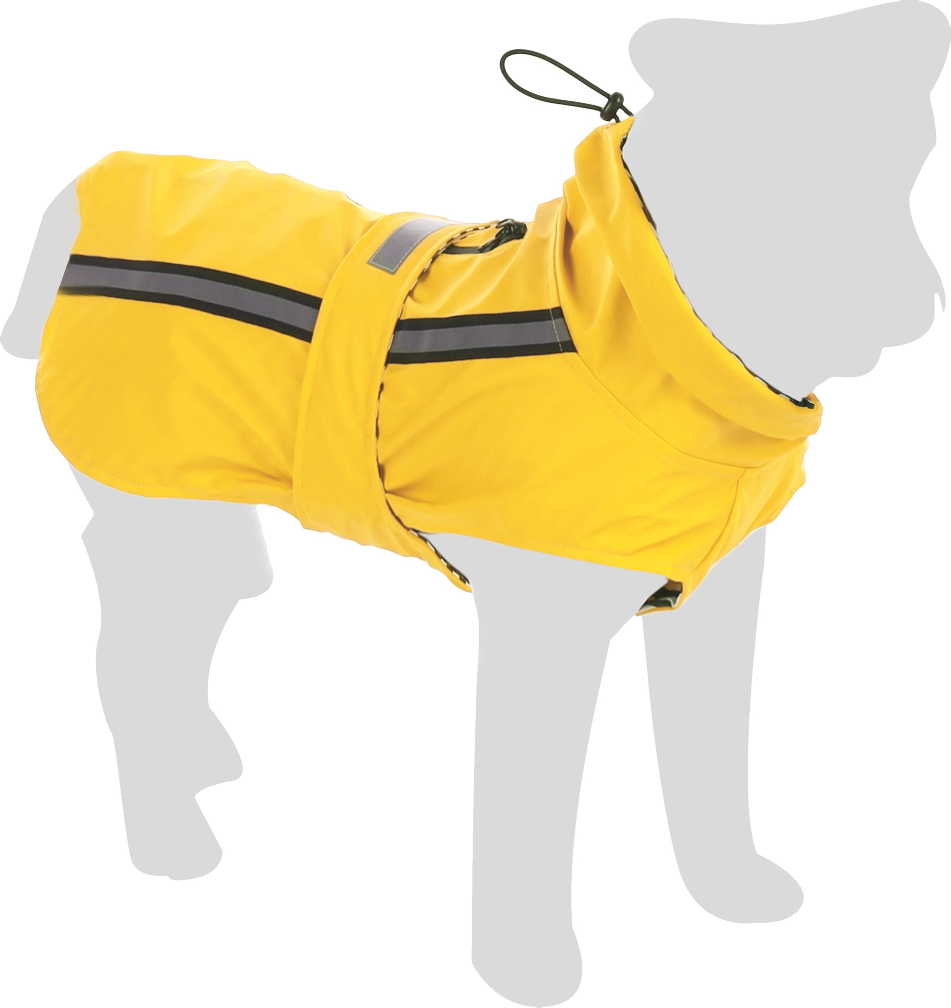 Regenjas hond met Kraag geel 50cm